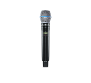 Shure ADX2/B87A=-G56 Цифровой ручной передатчик с капсюлем Beta 87A, конденсаторный суперкардиоидный,удаленное управление ShowLink, 470-638 МГц.Черный